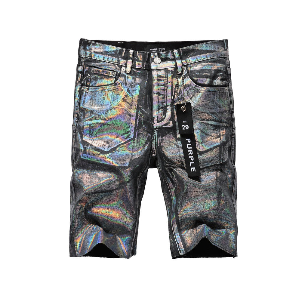 Purple jeans New Jeans Men Personality Trend Fashion Coating Jean Shorts 5028