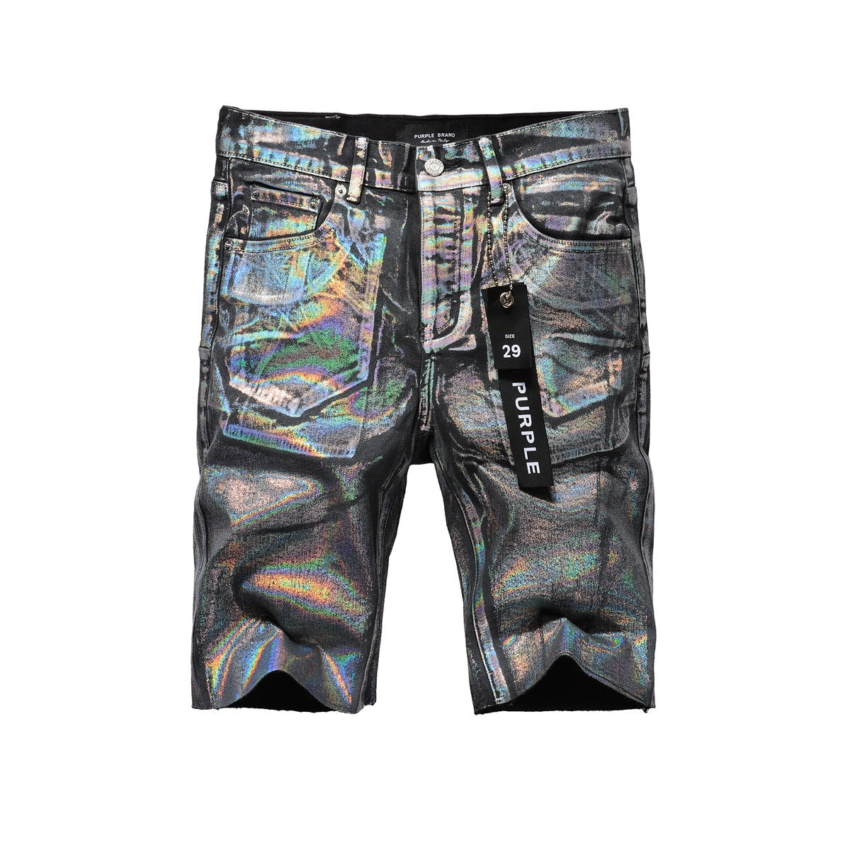 Purple jeans New Jeans Men Personality Trend Fashion Coating Jean Shorts 5028