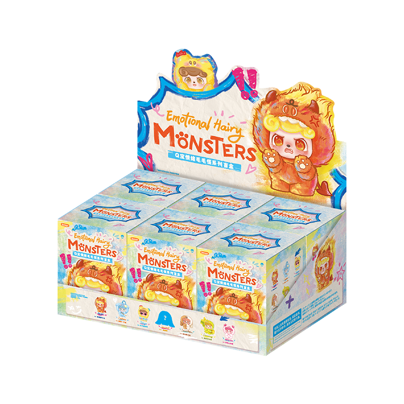 JOTOYS Odd and Odd Trendy Fun Q Treasure Emotion Hair Monster Blind Box Handmade Trendy Toy Gift Ornament