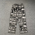 TRAPSTAR Loose Straight Sweatpants Gray camouflage