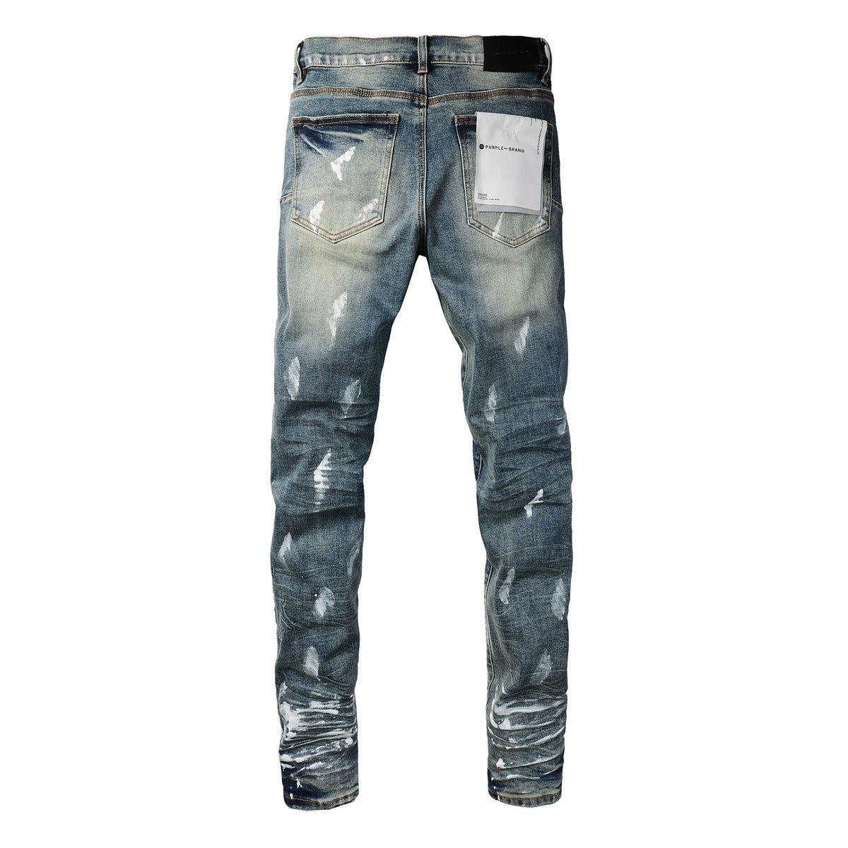 Purple Jeans Fashion Men Black Jeans Distressed Hole Unique Personality 9060