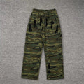 TRAPSTAR Towel Embroidered Sweatpants Green camouflage