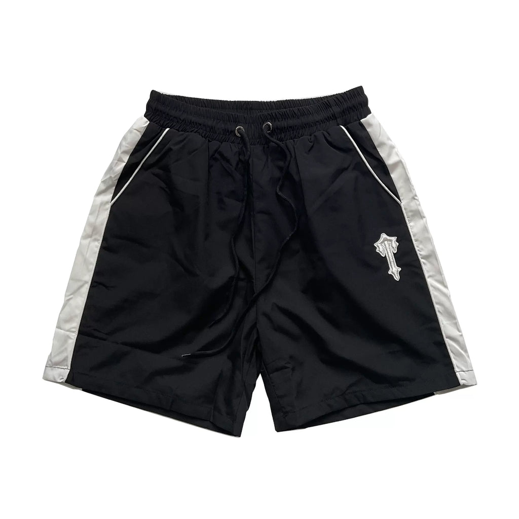 Trapstar 3D Embroidery Color Block Shorts Black