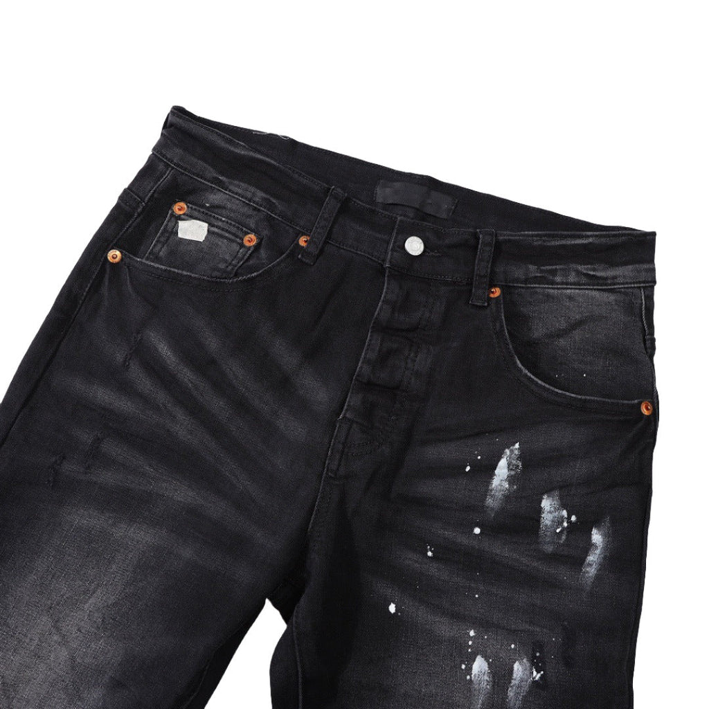Purple Jeans Designer Jeans Mens Denim Embroidered Pants Fashion Hole Pants Hip Hop Distress Pants Best Seller Latest Version 9039