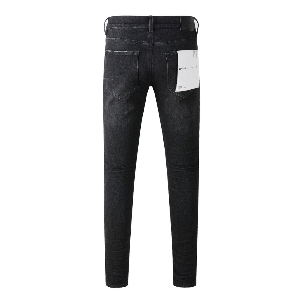 Purple Jeans Black New Mens Personality Fashion Ripped Jeans 9035