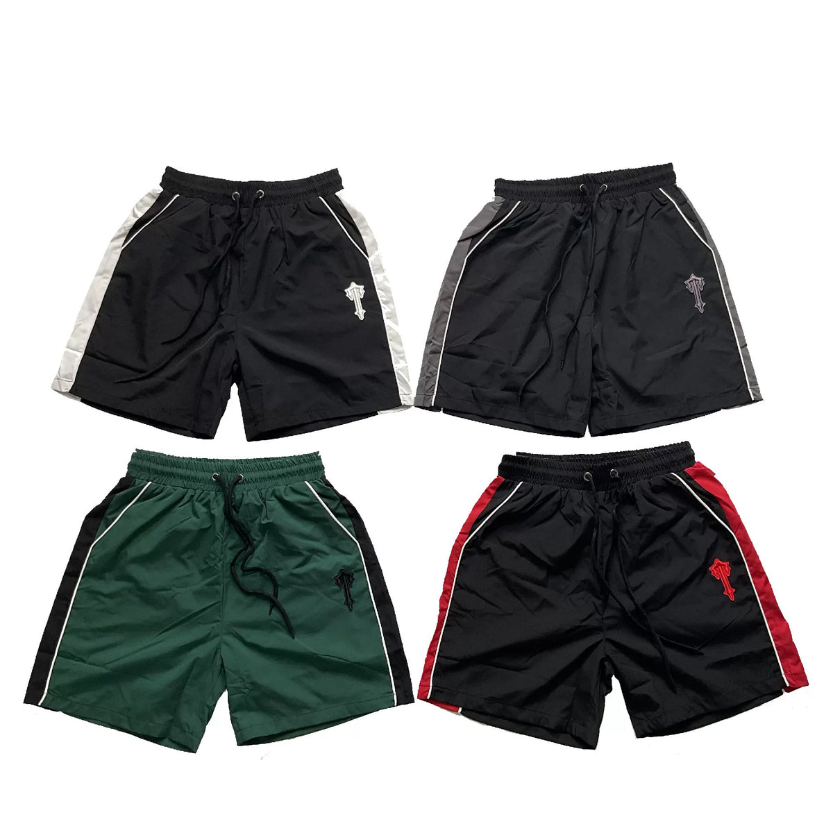 Trapstar Trendy Color Block Shorts Red