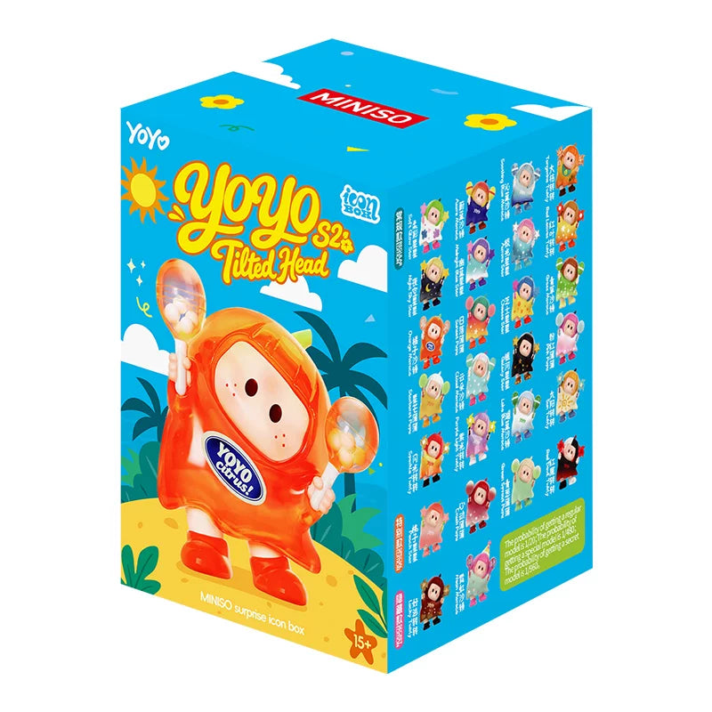 Spot MINISO MINISO YOYO Cute Crooked Head Series Iconbox Handmade Blind Box Right Right Sauce