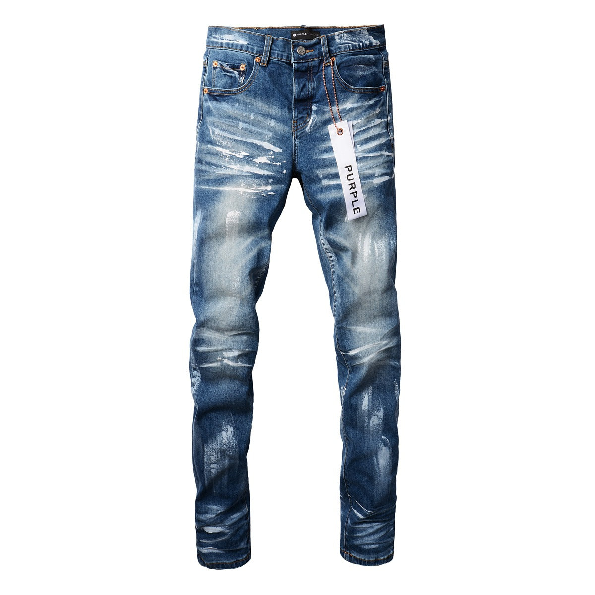Purple Jeans Mens Jeans Man Jeans Pants Designer Black Skinny Stickers Light Wash Ripped Motorcycle (9062-9051)