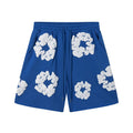 Denim Tears Loose Foam Print Shorts Blue