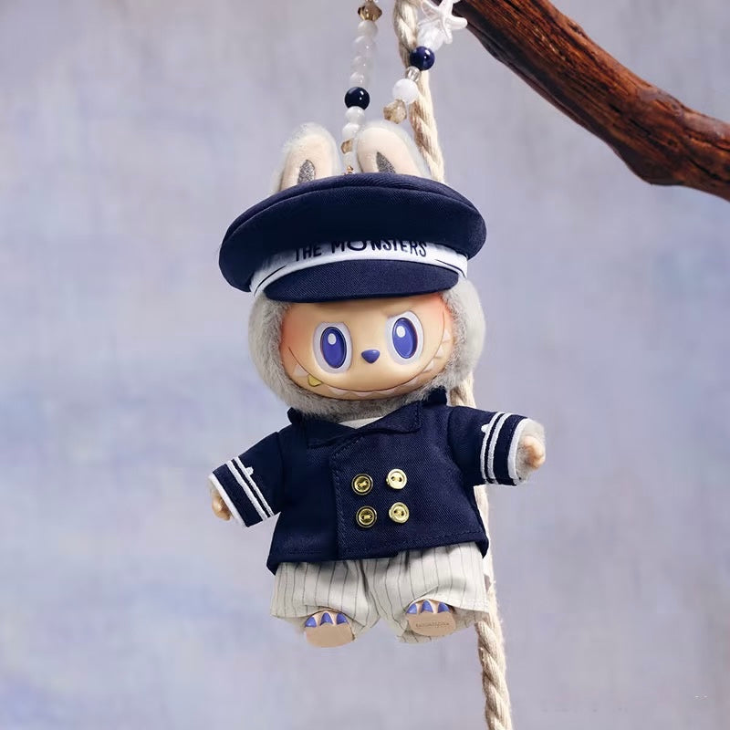 POP MART The Monsters De Vliegende LABUBU Series Captain Vinyl Plush Hanging Card