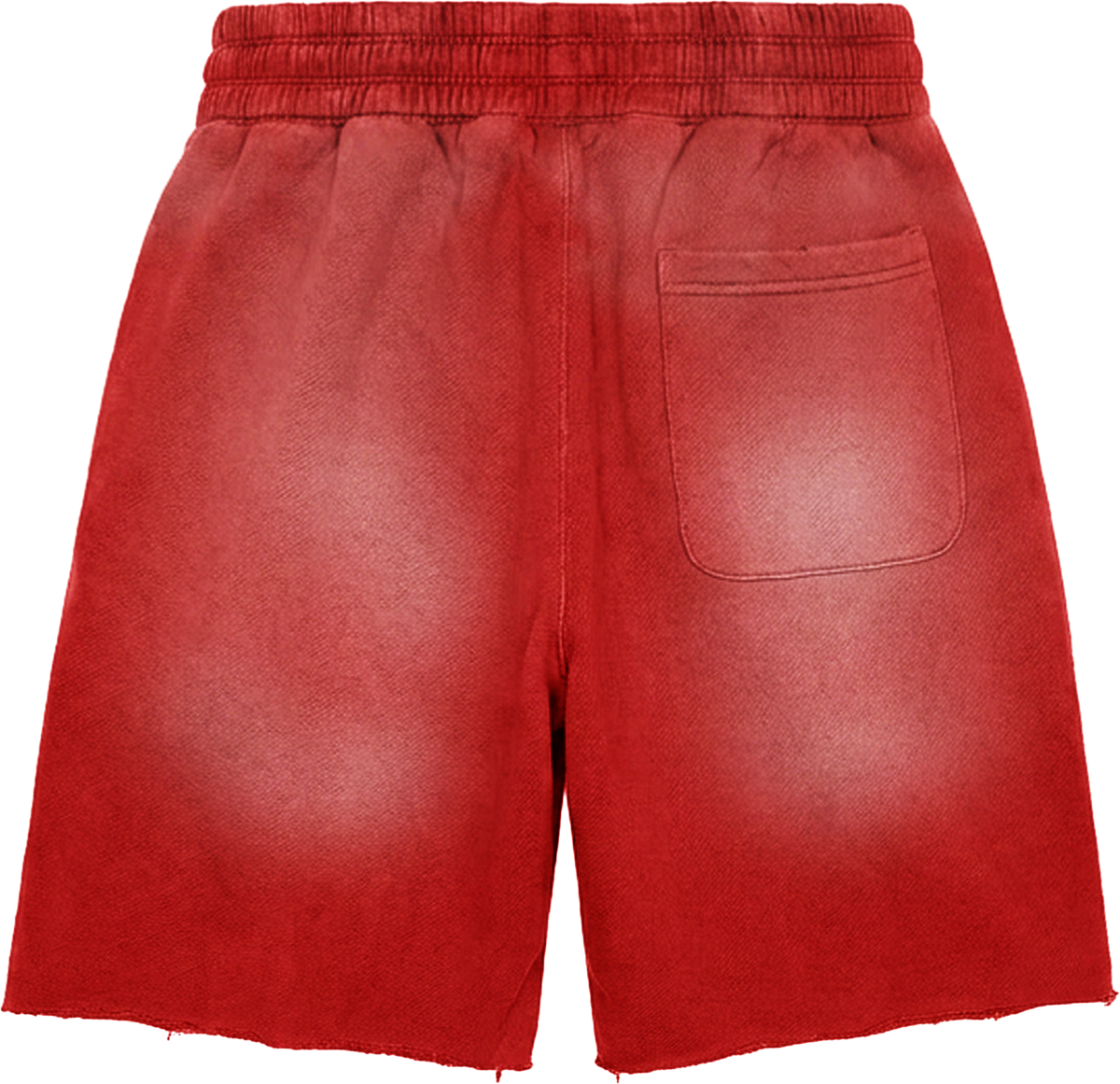 GLAZA GOD Heavyweight French Terry Shorts – Red Wash