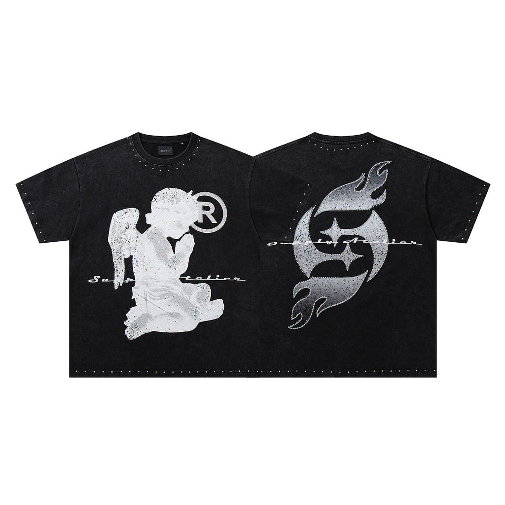 SUPPLY Praying Cherub Gothic Graphic Tee