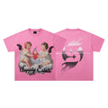 SUPPLY Twin Cherubs Flaming Heart Graphic Tee
