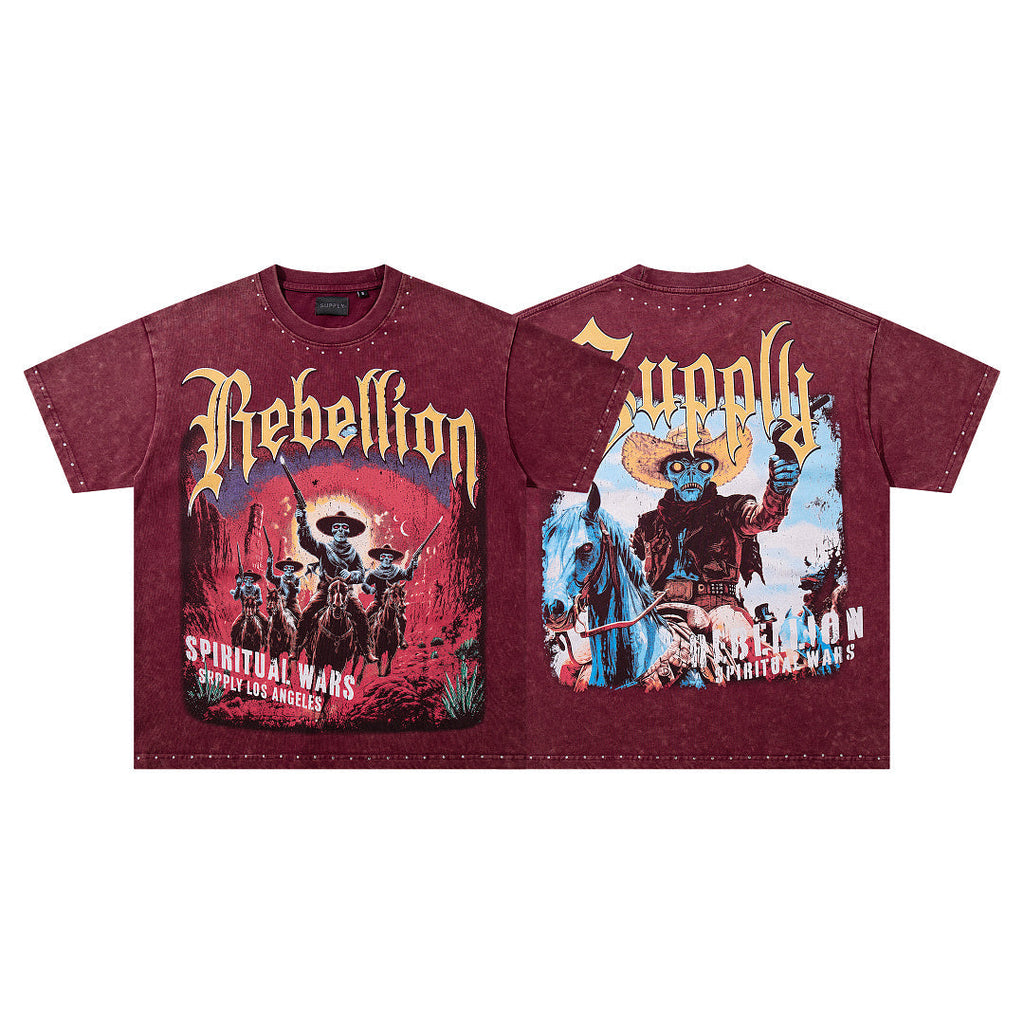 SUPPLY Rebellion Boxy Black T‑Shirt
