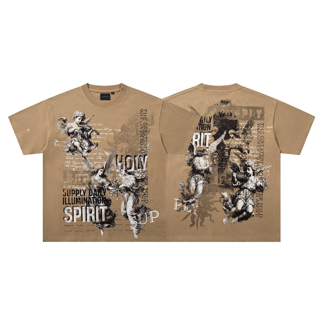 SUPPLY Holy Spirit Boxy Khaki T‑Shirt