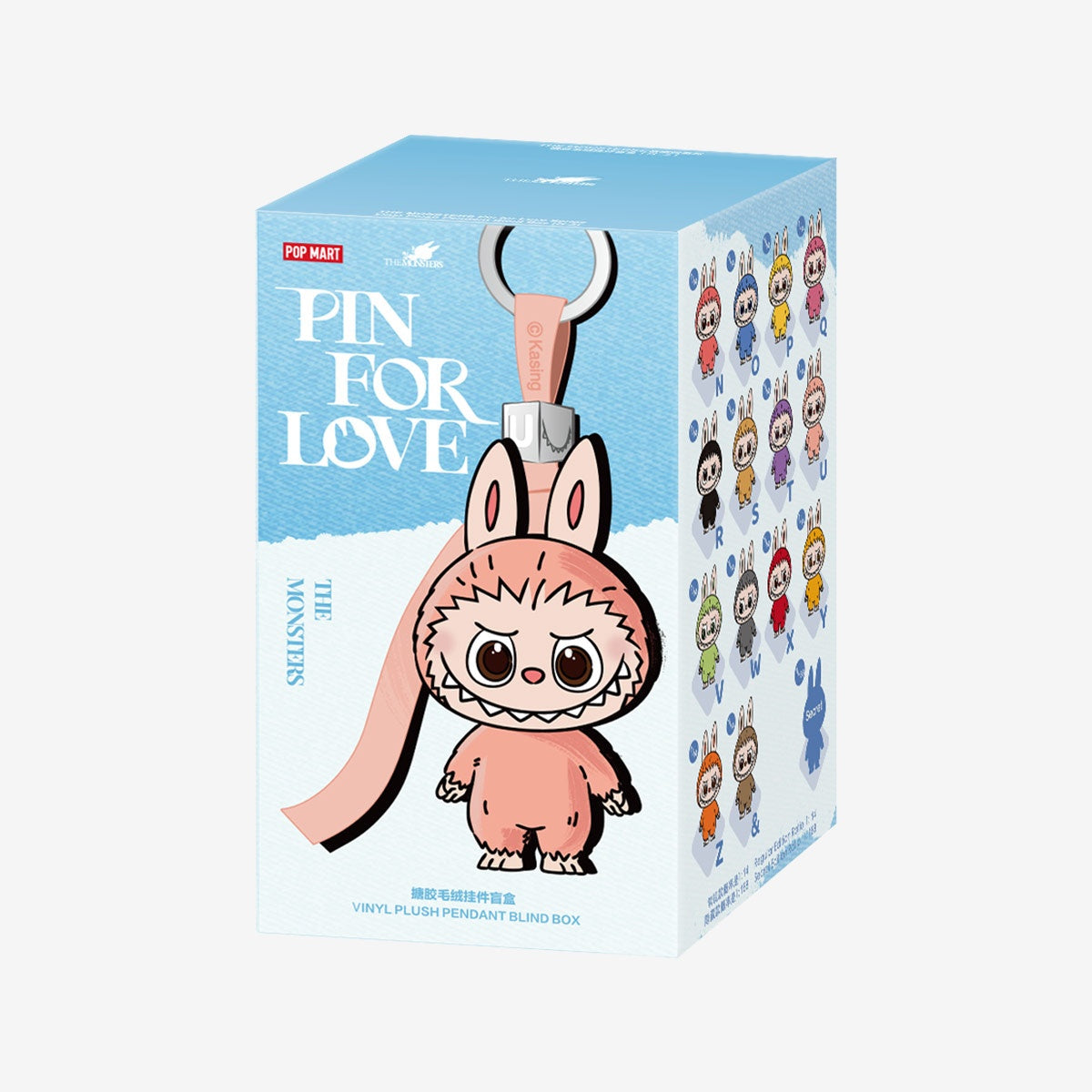 THE MONSTERS PIN FOR LOVE SERIES-Vinyl Plush Pendant Blind Box (N-Z)