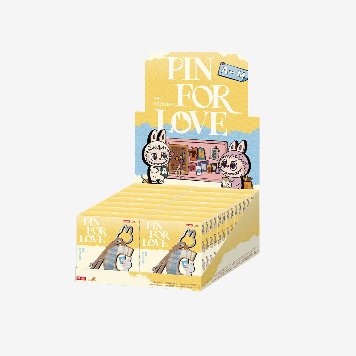 THE MONSTERS Pin for Love Series- Letter Pendant Blind Box (A-M)