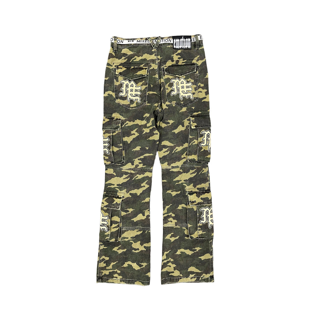 Mixed Emotions　'ME' Camo Cargo Pants
