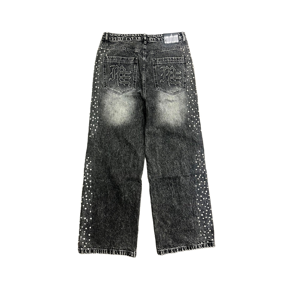 Mixed Emotions　Grey ‘Stone’ Baggy Jeans