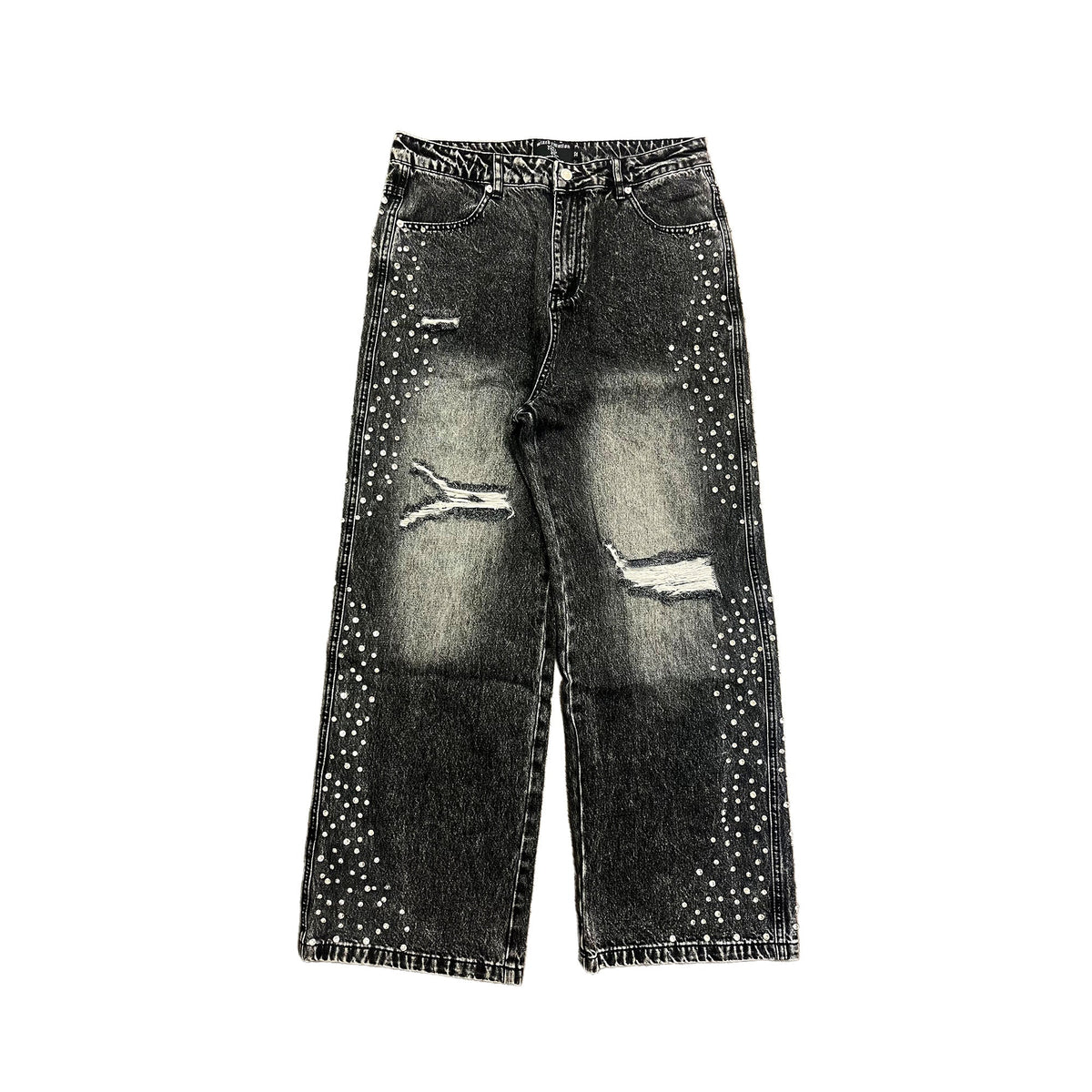 Mixed Emotions　Grey ‘Stone’ Baggy Jeans