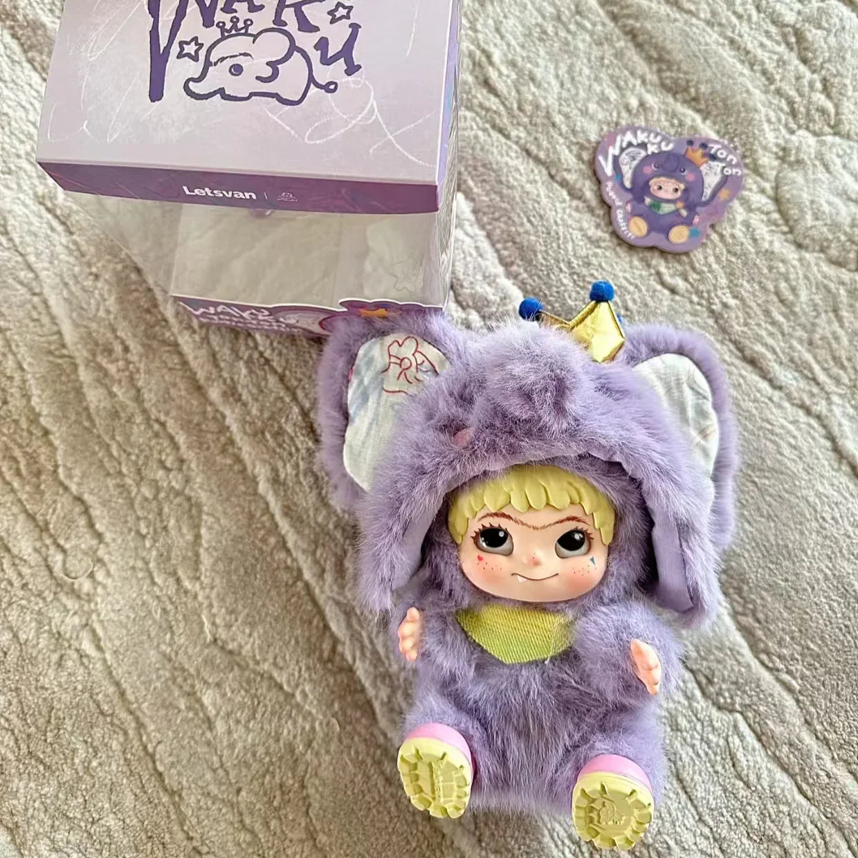 Wakuku Ton Ton Purple Graffiti Plush