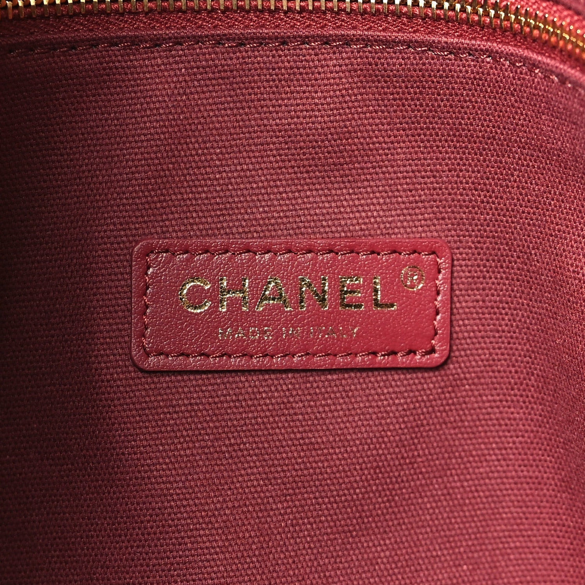 Grained Calfskin Large Shopping Bag Brown