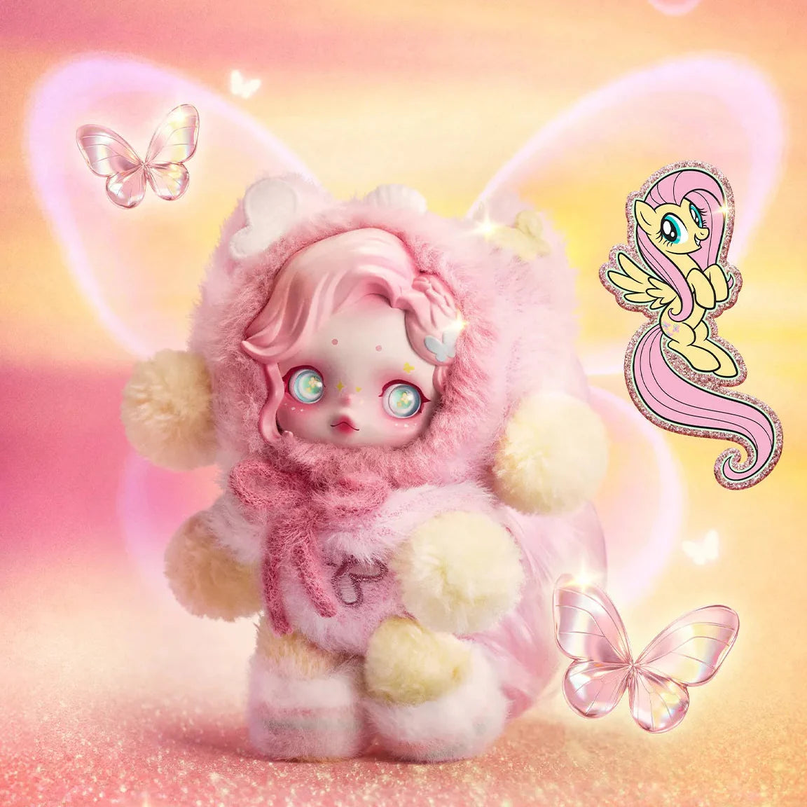 SKULLPANDA × My Little Pony Series Plush Doll Pendant