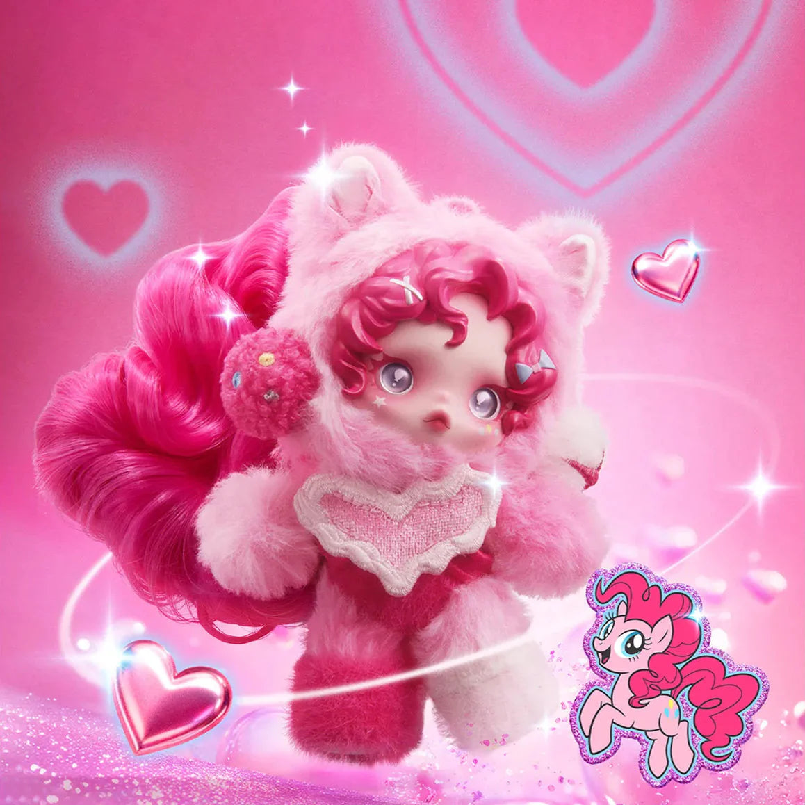 SKULLPANDA × My Little Pony Series Plush Doll Pendant