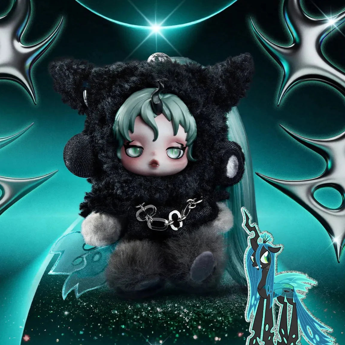 SKULLPANDA × My Little Pony Series Plush Doll Pendant